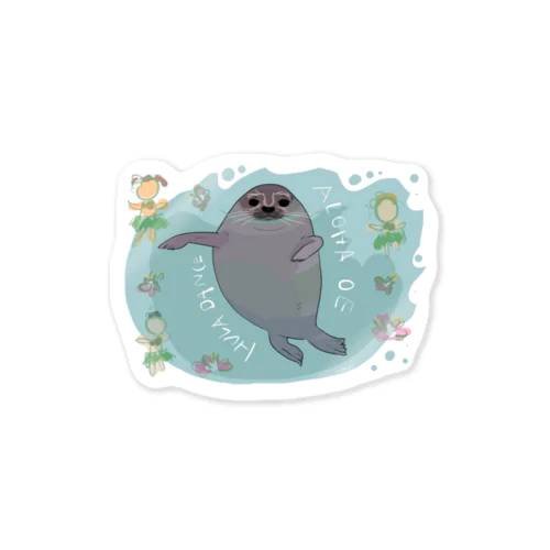 フラダンスをするアザラシ Sticker