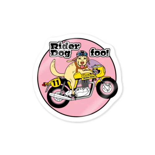 ライダー犬フー Cafe Racer Sticker