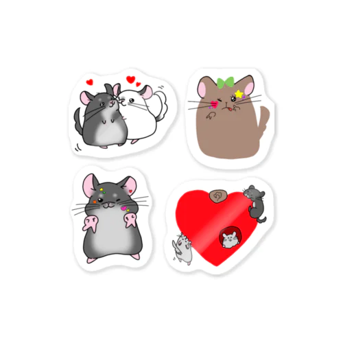 けだまたちのステッカー② Sticker