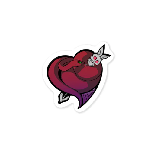 フェイタル・・ハグ　レッドグラデ Sticker