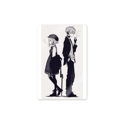 背中合わせ Sticker