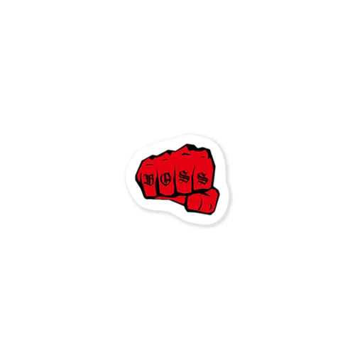 BOSS tattoo red Sticker