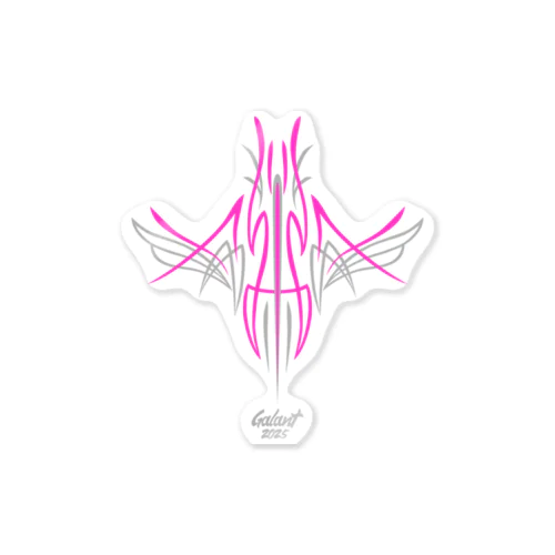 Pinstripe No.1（Pink×Gray） Sticker