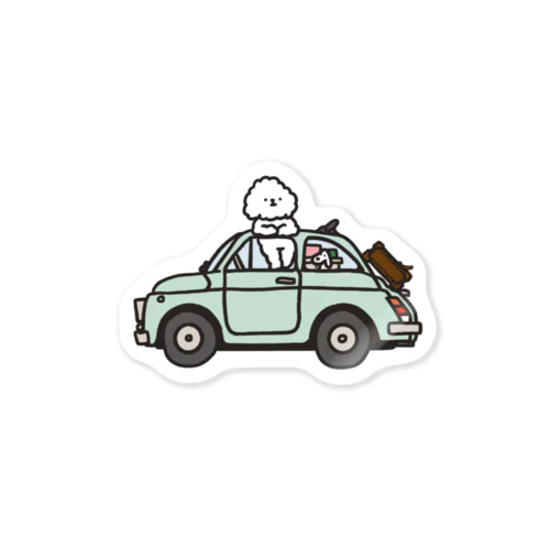 ミント色のくるま。 Sticker
