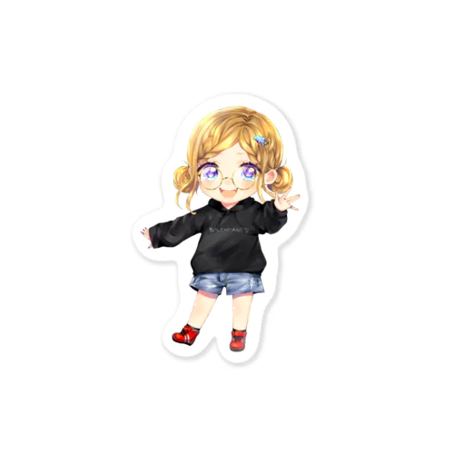 ミニ℃iane(黒パーカー) Sticker
