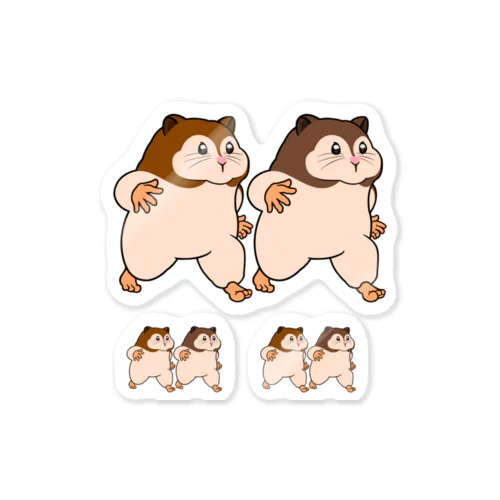 シンクロナイズド・ランニング兄弟(徳用ステッカー) Sticker
