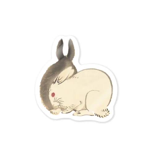 幸野楳嶺　兎 Sticker