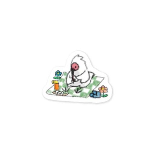 佐渡のゆるいトキとHITOIKI（文字なし） Sticker