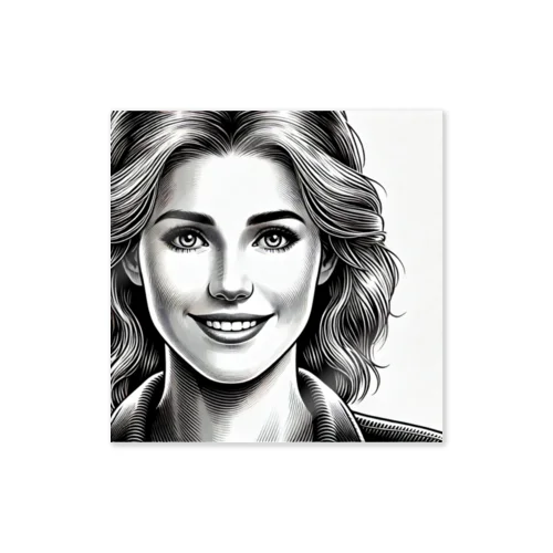 微笑む女性 Sticker
