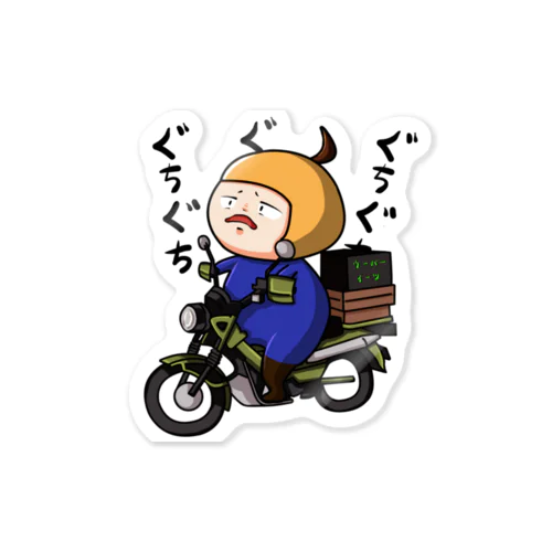 バイク配達員 Sticker