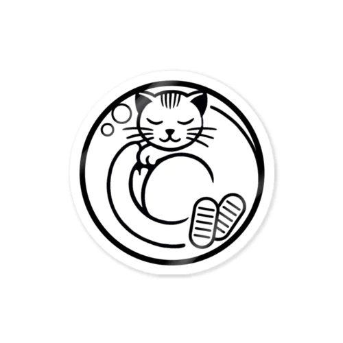 猫家紋（猫に小判） Sticker