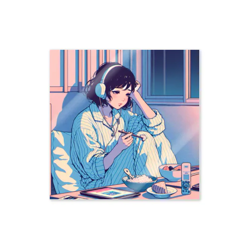 静寂の夜、ひとりの時間 Sticker