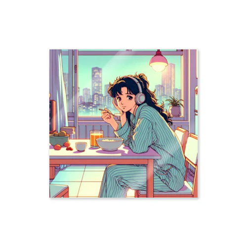 夜明けの静寂、私の時間 Sticker
