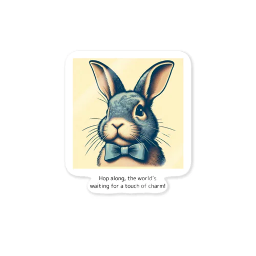 Hop along, the world's waiting for a touch of charm! Sticker
