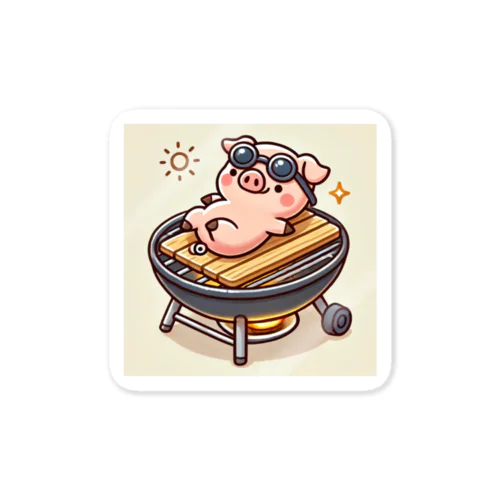 日焼けトントロ - 七輪リゾート Sticker