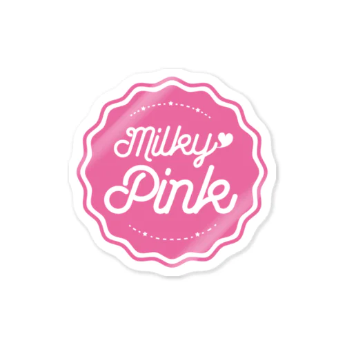 Milky Pink_rogo ステッカー