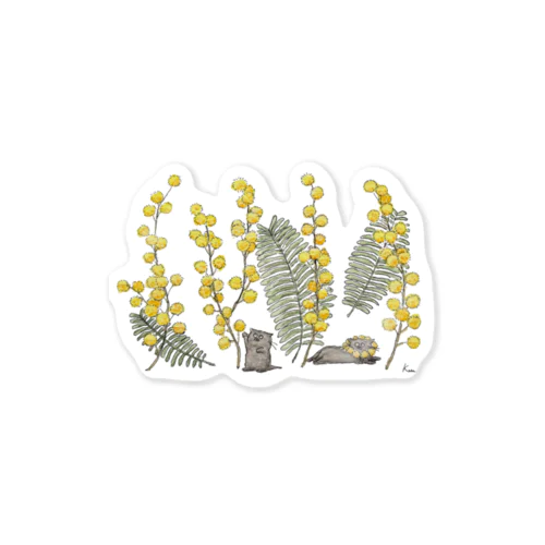 ミモザタワムレネコ Sticker