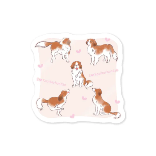 I Love コーイケルホンディエ Sticker