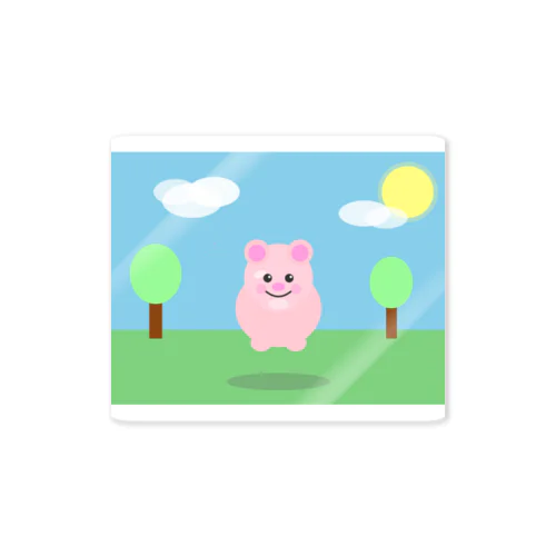「ハピネスベア」カットステッカー Sticker