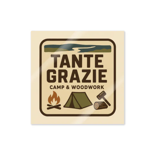 TANTE GRAZIE　CAMP✕WOODWORK Sticker