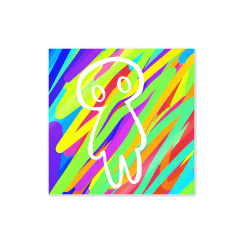 絵画ミドリムシ君 Sticker