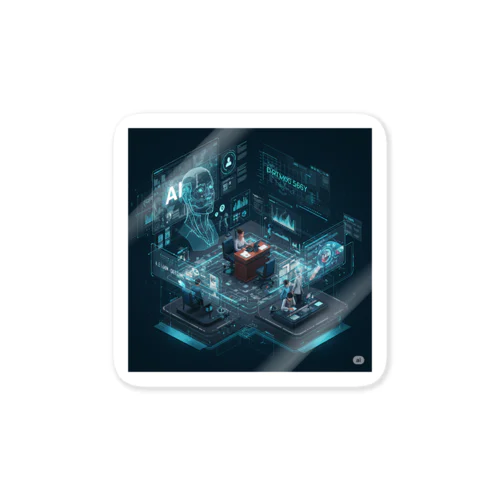 AIが導入されたオフィス Sticker