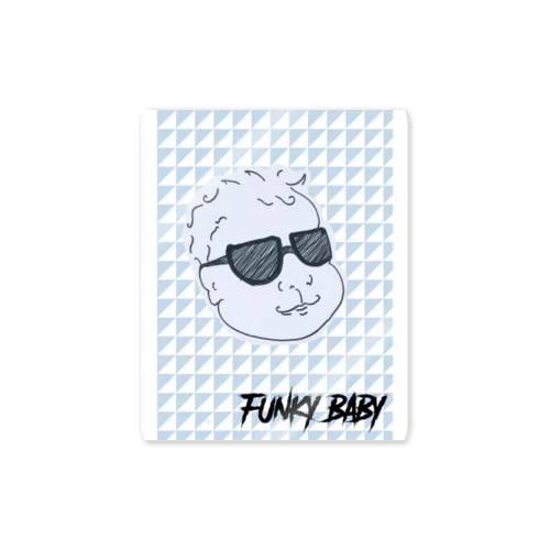 FUNKY BABY(ブルー) Sticker