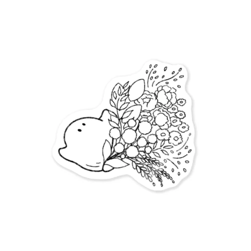 はなたばおばけ ( 線のみ ) Sticker