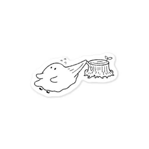 あわわおばけ( 線のみ ) Sticker