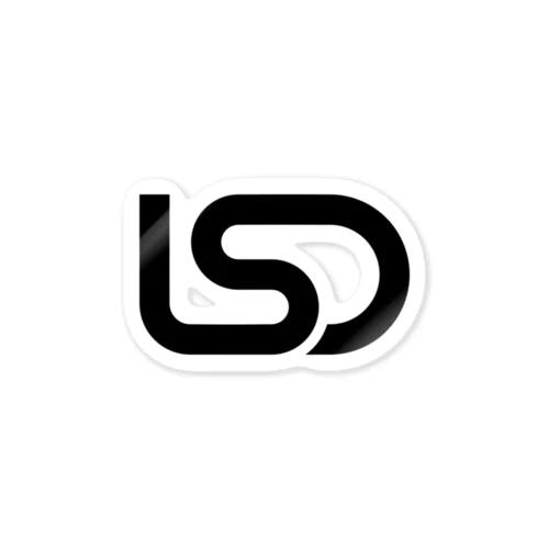 LSD logo black ステッカー