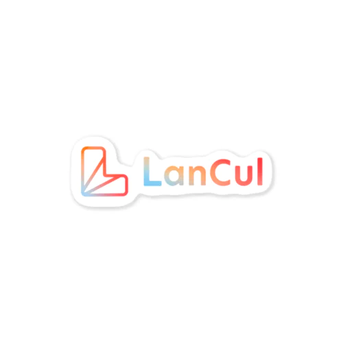 LanCulグッズ(ロゴ赤) 스티커