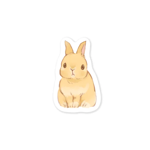 オレンジカラーのうさぎさん Sticker