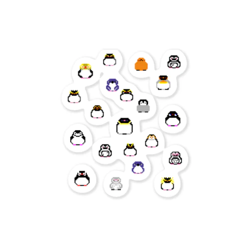 16bit Penguins Allstars(Sougara) Sticker