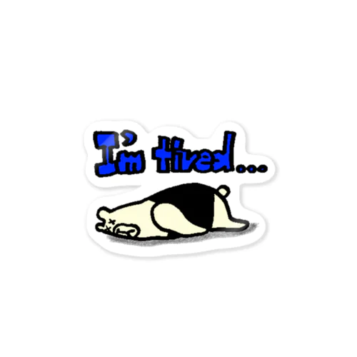 くまっちょさん　tired Ver Sticker