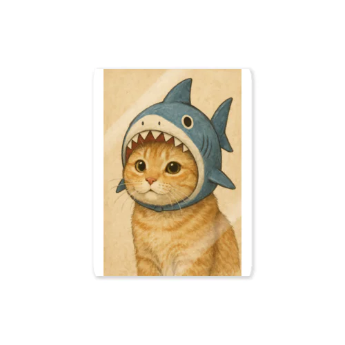 サメ猫 Sticker