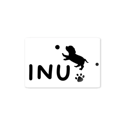 INU (犬)のロゴ ステッカー