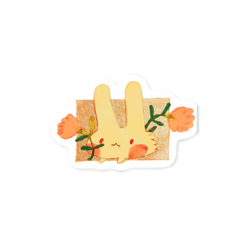 お花のうさぎ Sticker