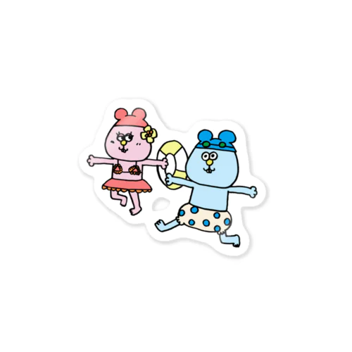 ねんたん&ねみこちゃん ステッカー