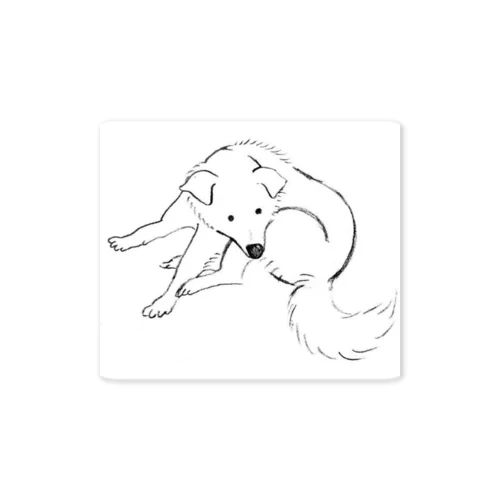 ころぶ犬 Sticker