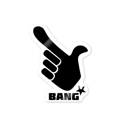 BANG 指でピストル ロゴ Sticker