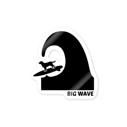 BIG WAVE　黒 ステッカー
