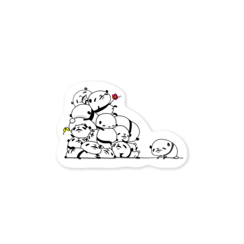 ねこぜパンダの群 Sticker