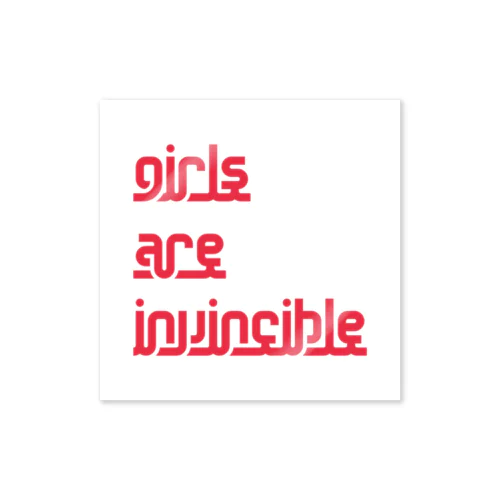 girls are invincible ステッカー