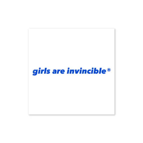 girls are invincible ステッカー