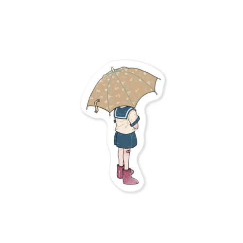 傘と少年 Sticker