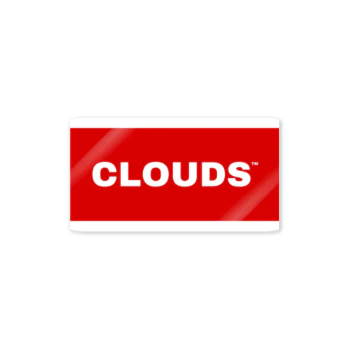 red-white  clouds sticker Sticker