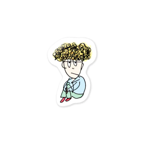 sleepy boy Sticker