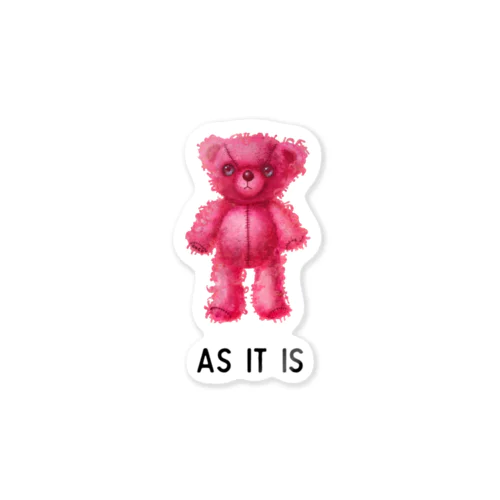 【As it is】（桃くま）  Sticker