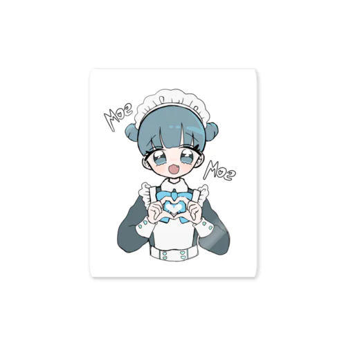 お団子青メイドちゃん Sticker