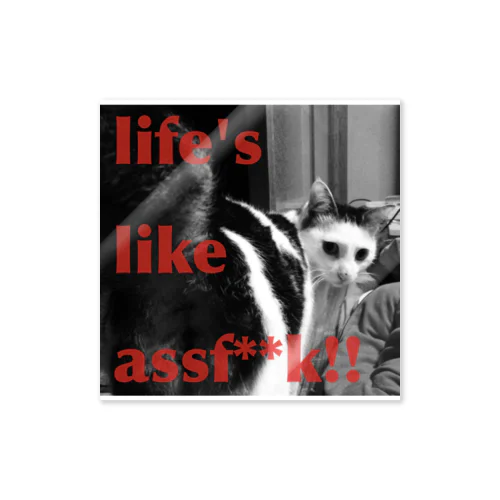 life's  like assf**k. Sticker